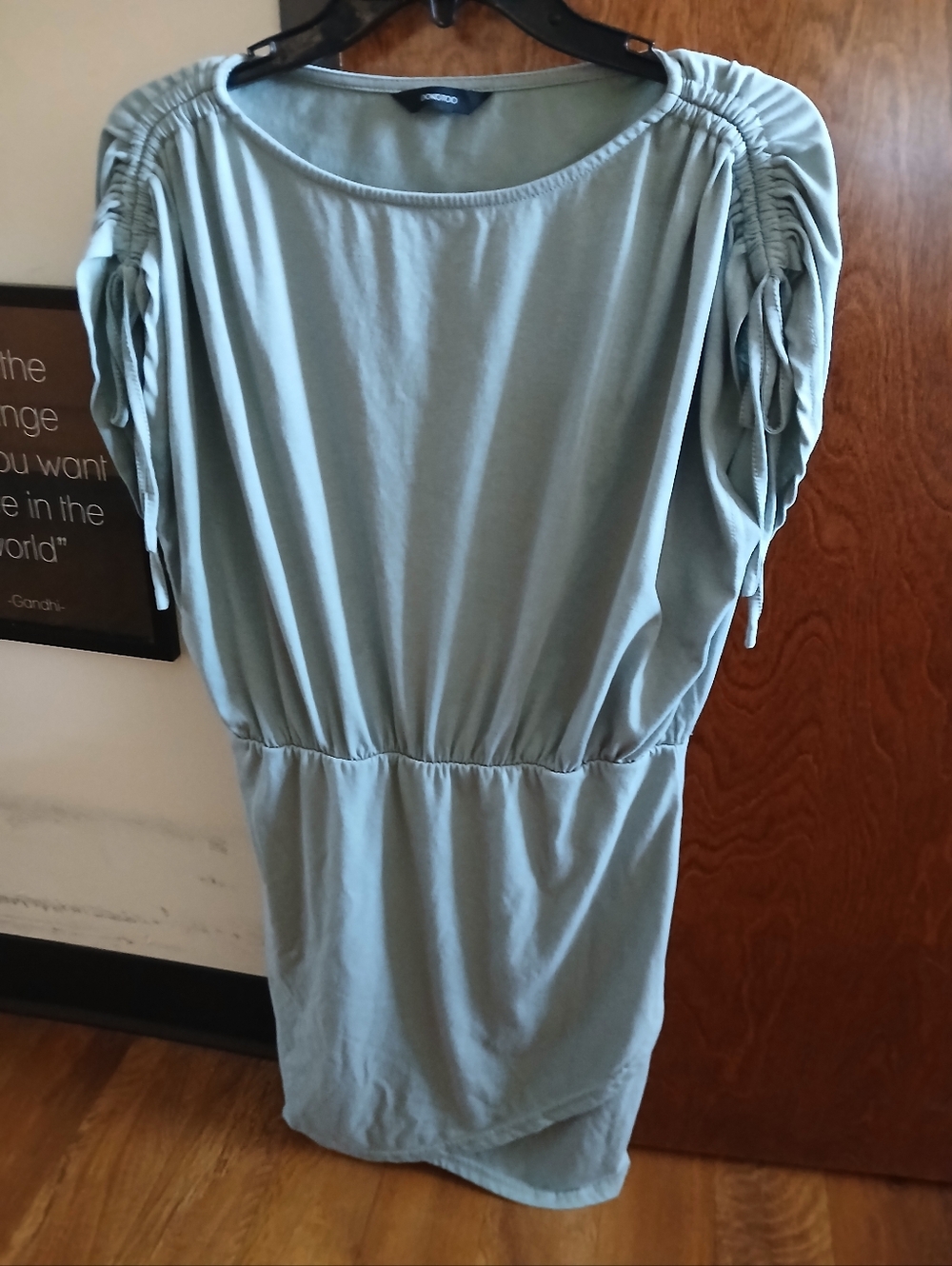 NWOT/ DOKOTOO sage green mini dress